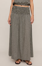 Brooke Gingham Linen Maxi Skirt