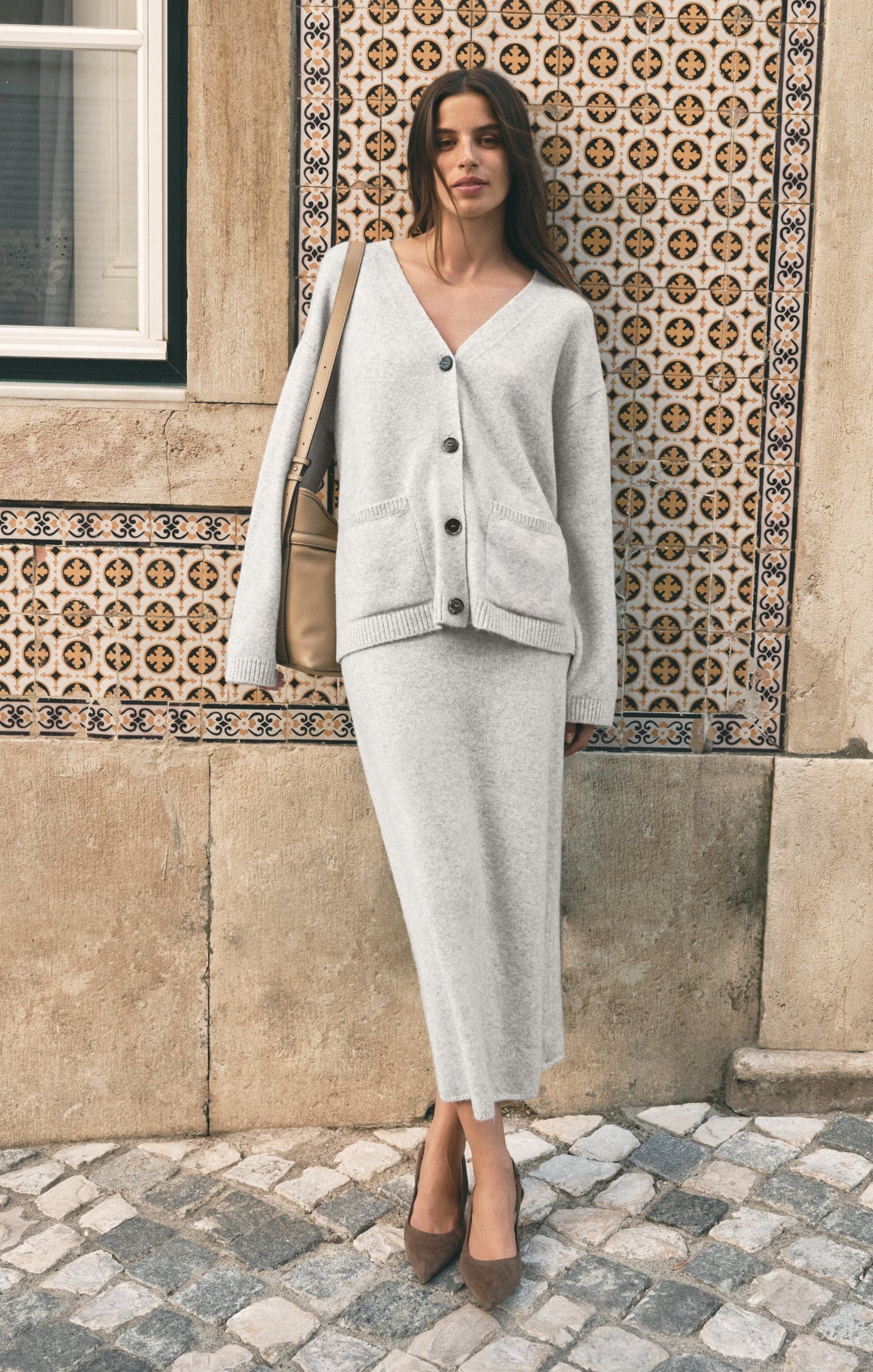 Cozy Moment Sweater Midi Skirt