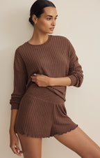 Dawn Smocked Silky Rib Short