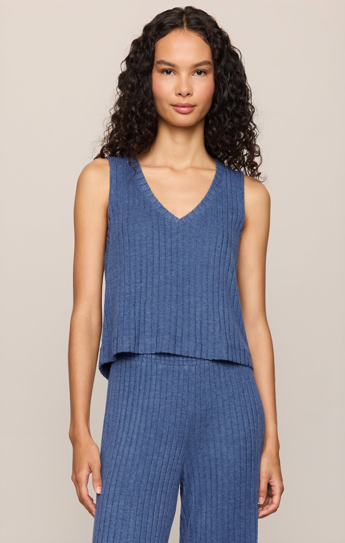 Sloane V-Neck Rib Tank