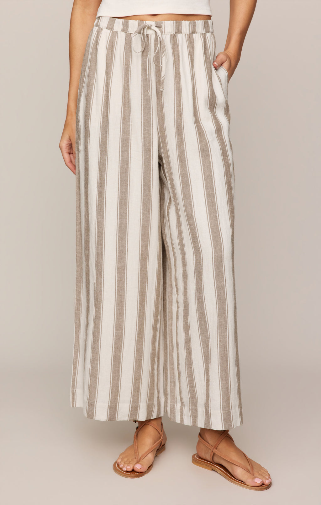 The Perfect Linen Striped Pant