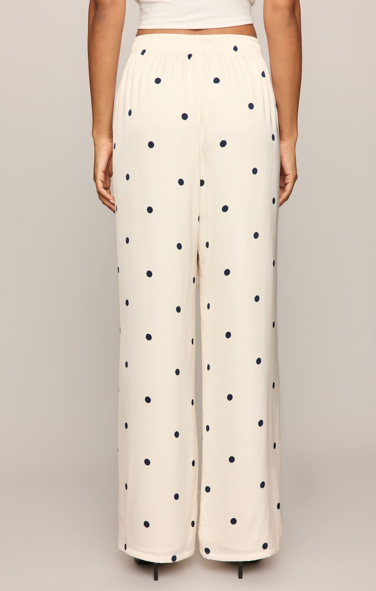 Lara Satin Dot Wide Leg Pant
