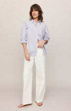 Elevated Poplin Relaxed Button Up Top