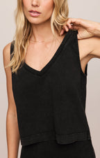 Sloane V-Neck Cotton Jersey Tank