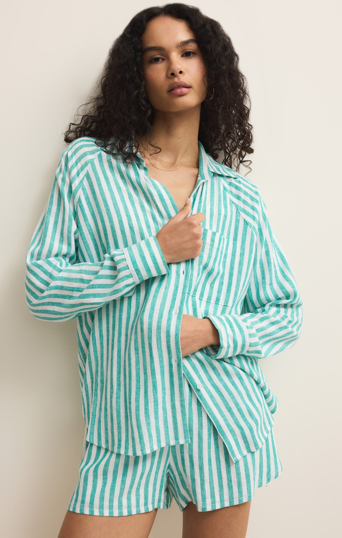 The Perfect Linen Striped Top