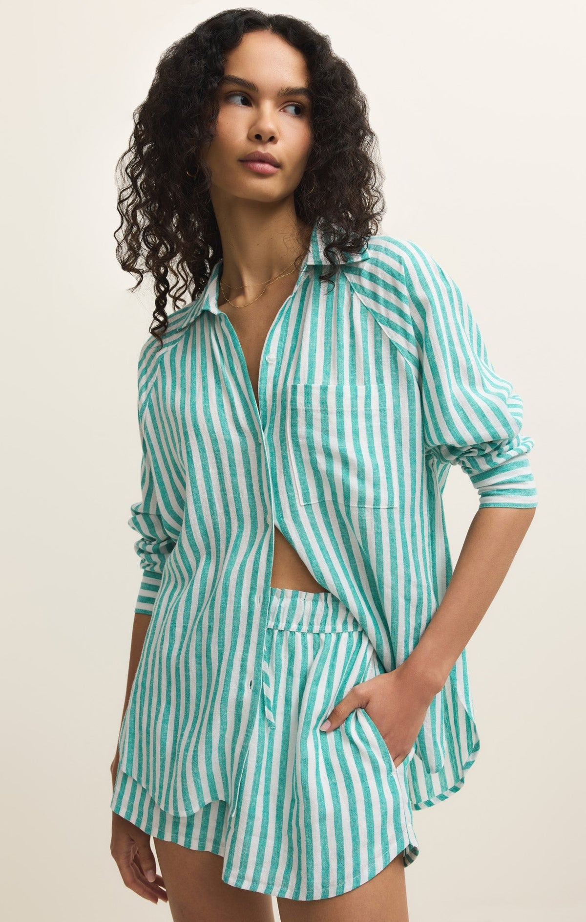 The Perfect Linen Striped Top