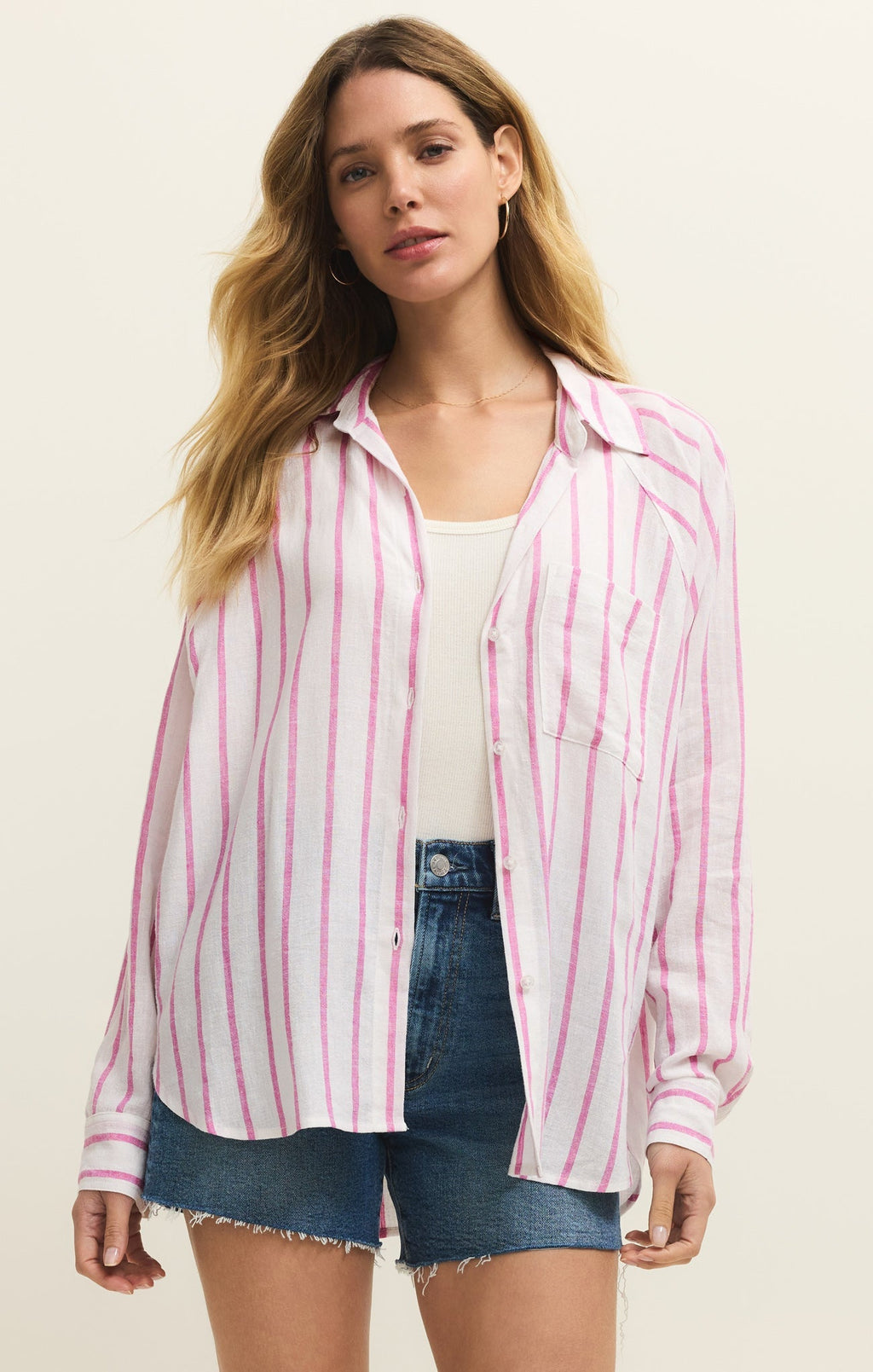 The Perfect Linen Striped Top
