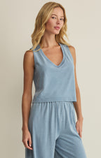 Sloane V-Neck Jersey Denim Tank