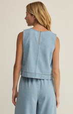 Sun Seeker Denim Cropped Tank