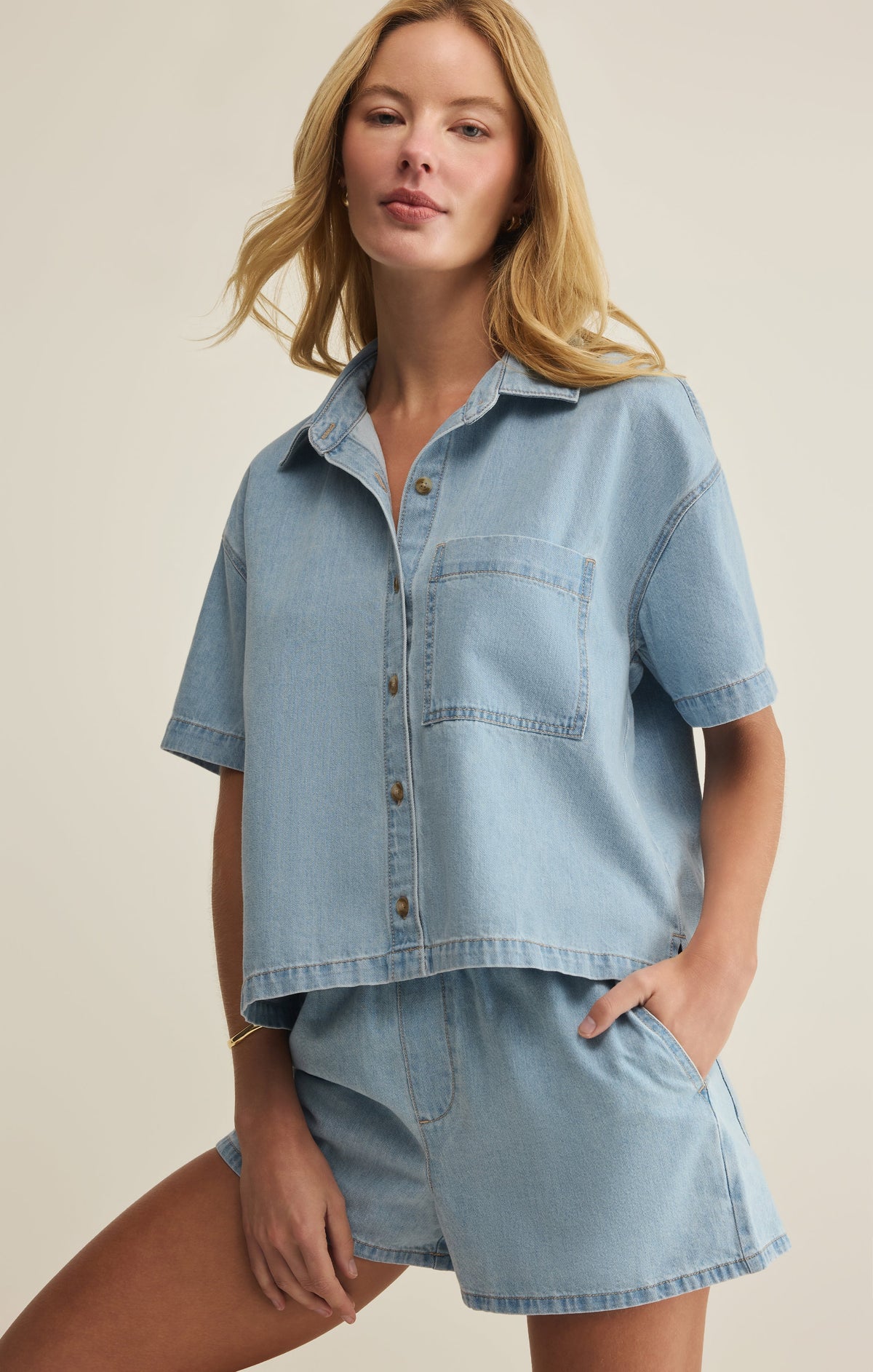 Everyday Denim Button Up