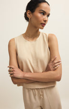 Sun Seeker Twill Cropped Tank