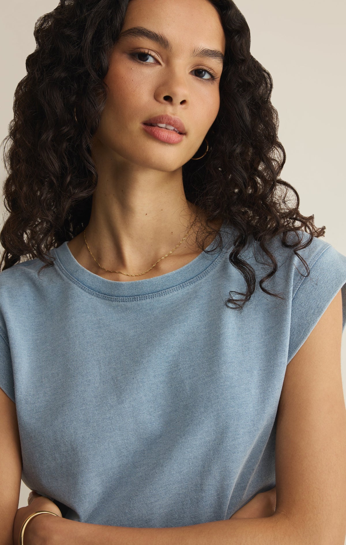 Camino Cotton Jersey Denim Tee