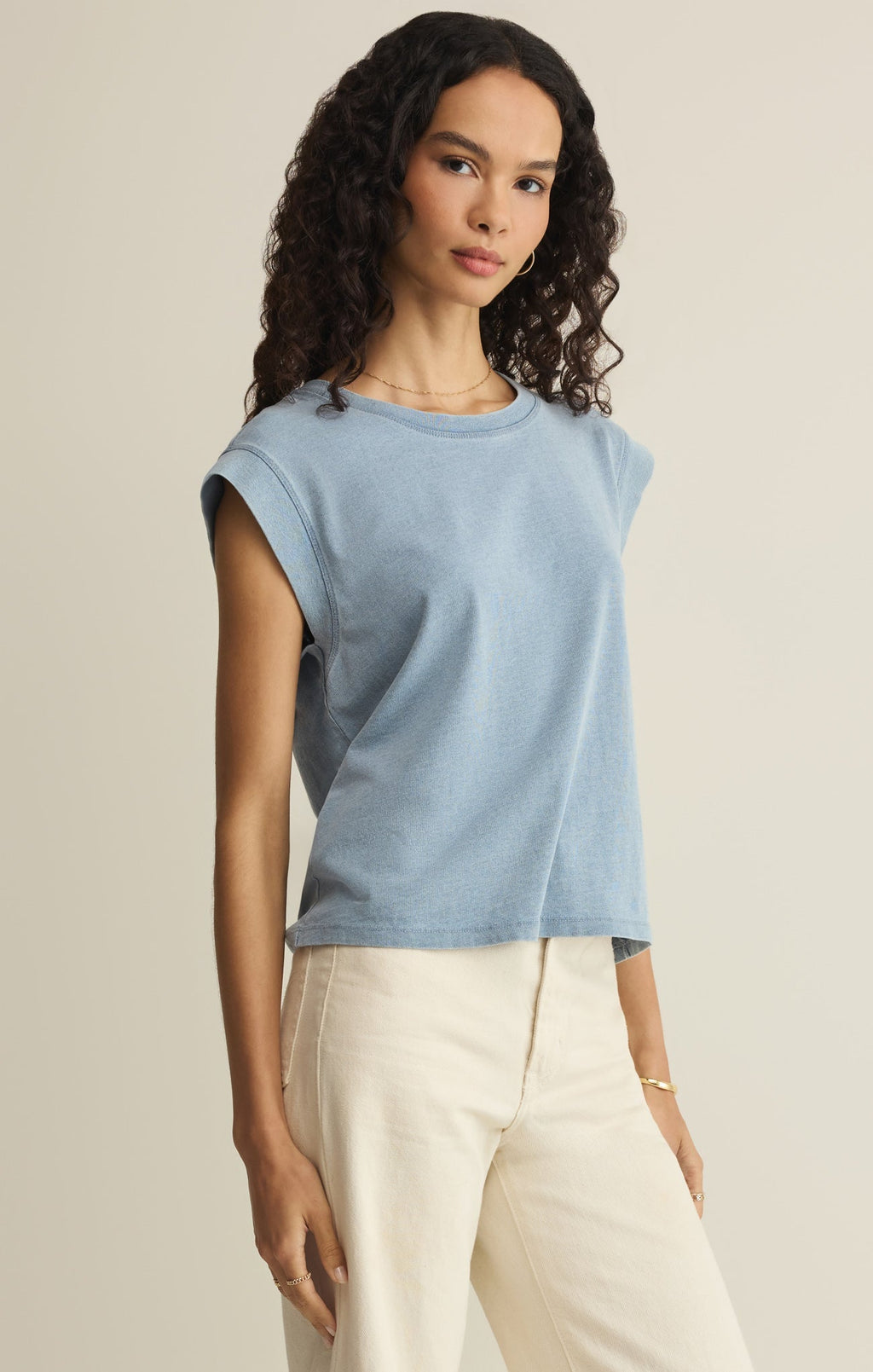Camino Cotton Jersey Denim Tee