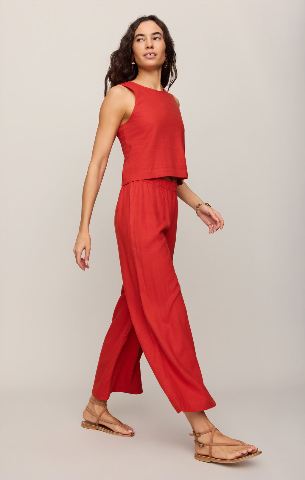 Sloane Linen Cropped Tank