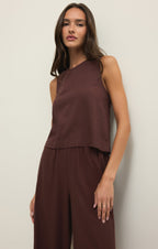 Sloane Linen Cropped Tank