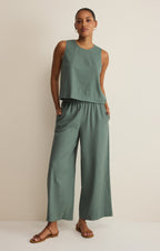 Sloane Linen Cropped Tank