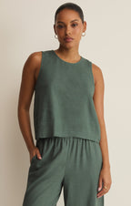 Sloane Linen Cropped Tank