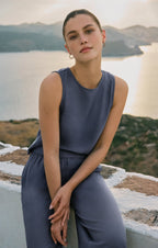 Sloane Linen Cropped Tank