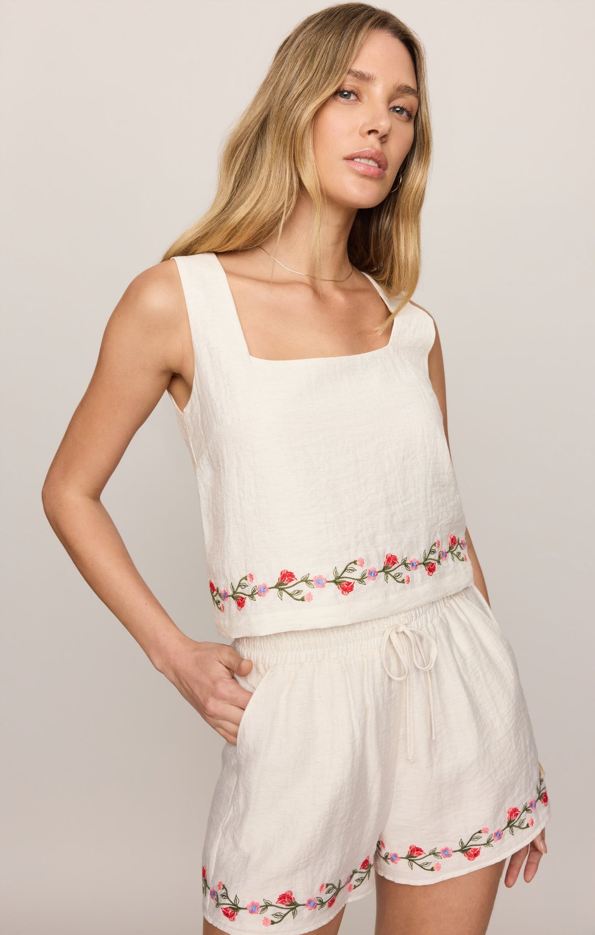 Charli Embroidered Tank