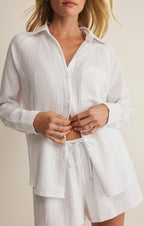 The Perfect Airy Gauze Button Up