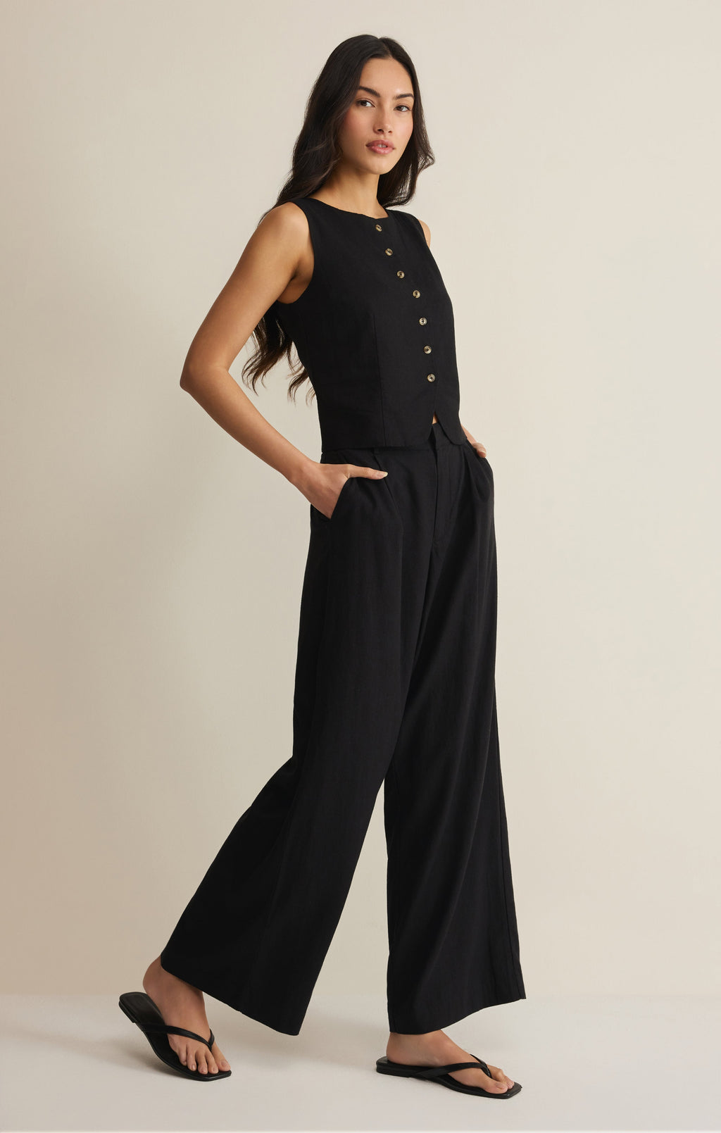 Roman Linen Vest