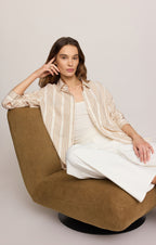 Reese Button Up Stripe Top