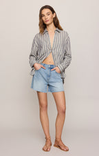 Reese Button Up Stripe Top