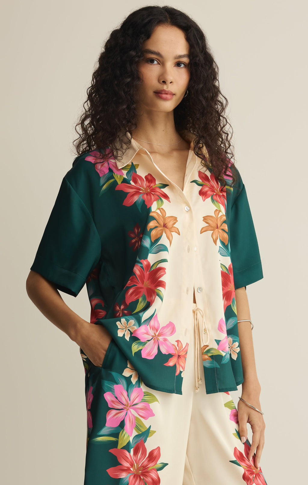 Lani Floral Button Up