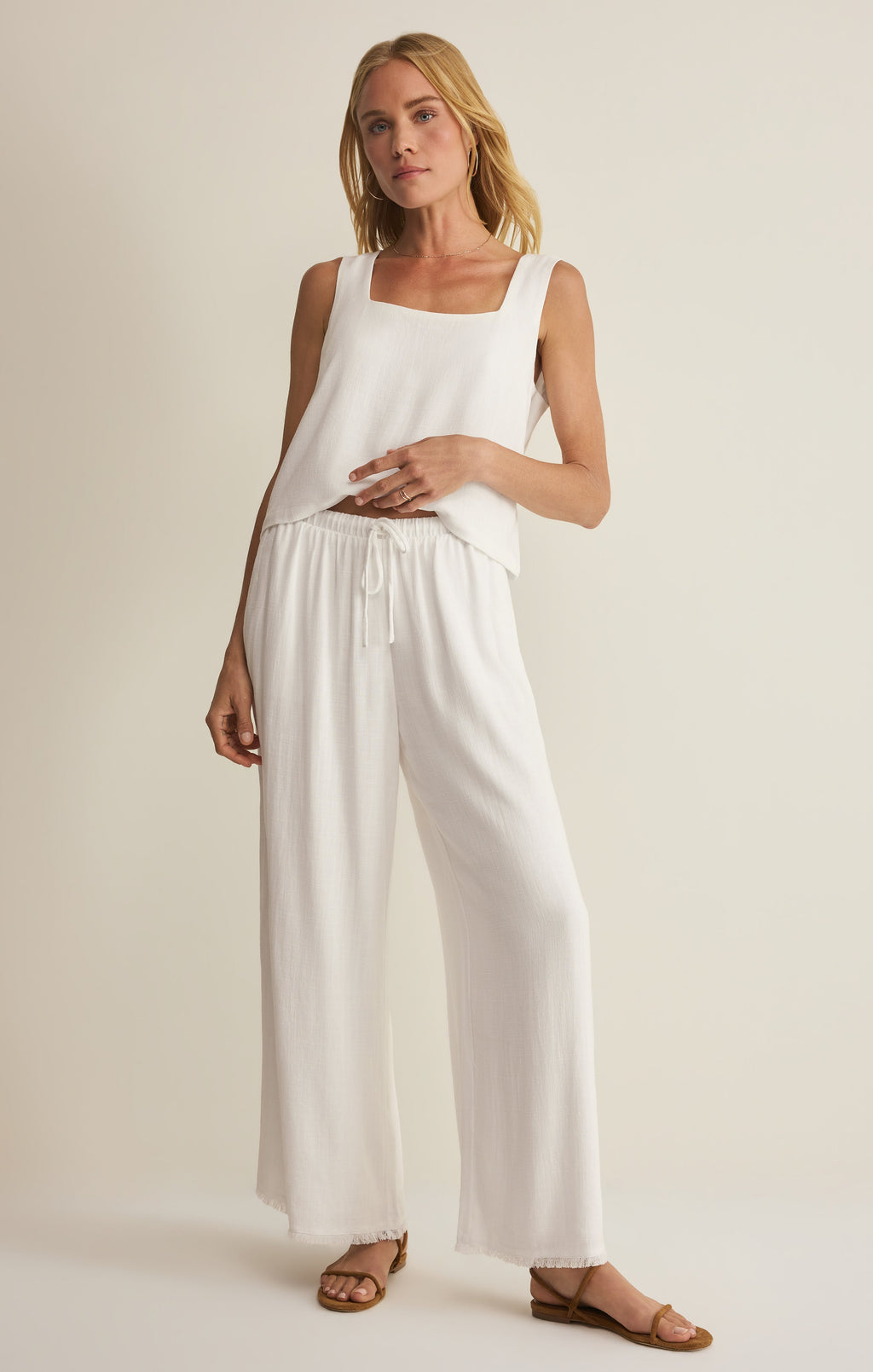 Charli Cropped Linen Tank