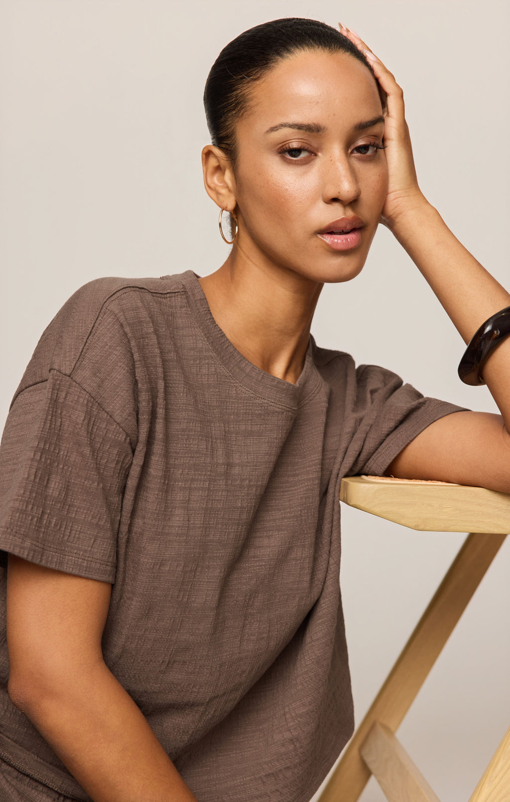 Sway Textured Cropped Tee
