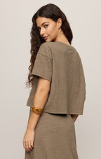 Sway Textured Cropped Tee