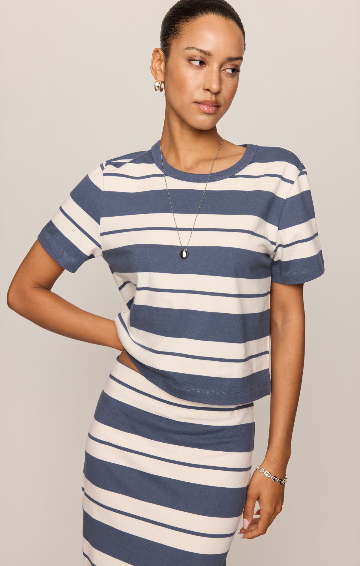 Stellan Striped Jersey Tee