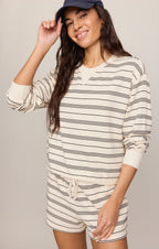 Stand Out Striped Fleece Sweatshirt