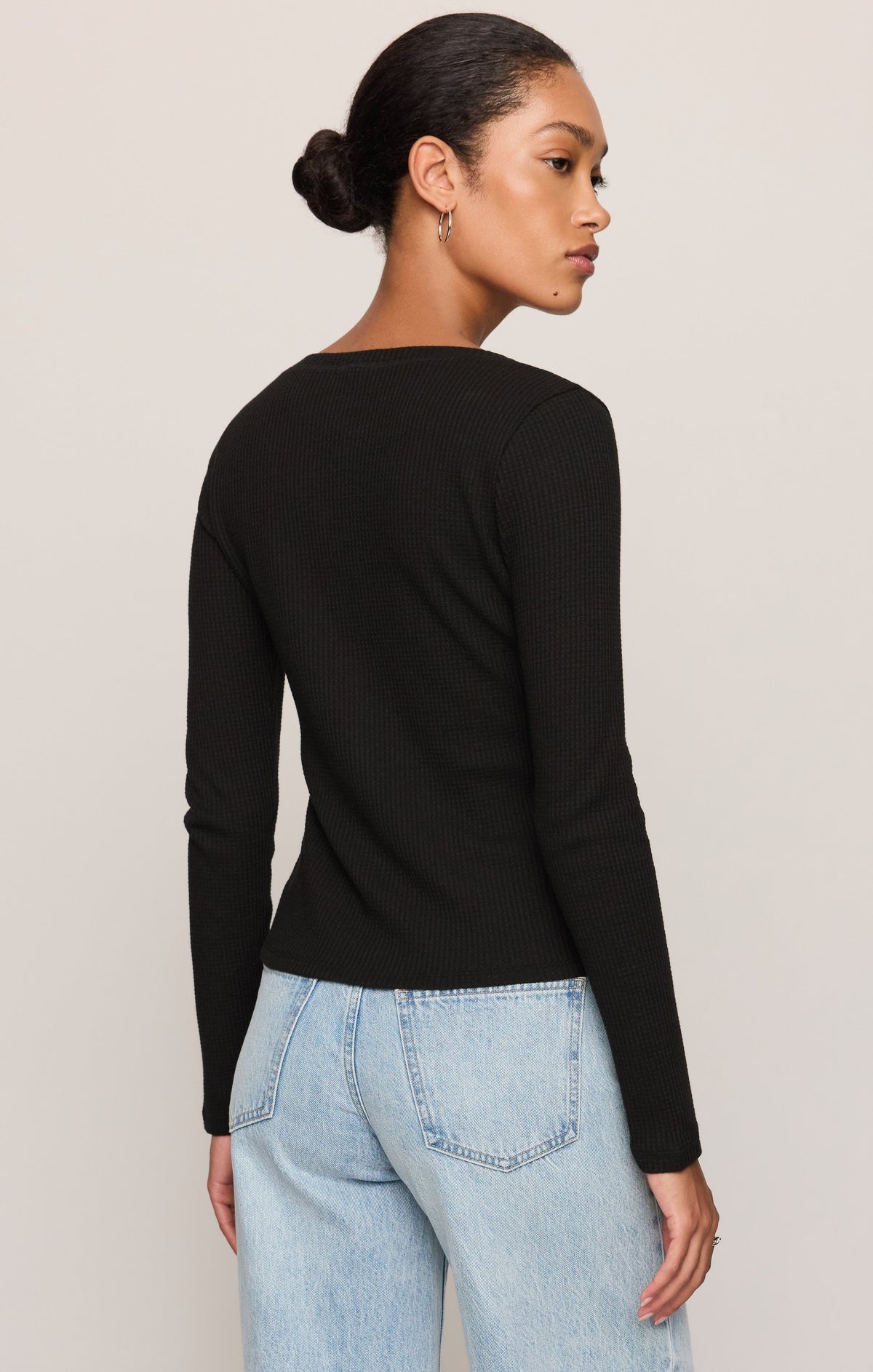 Albany Waffle Snap Front Top