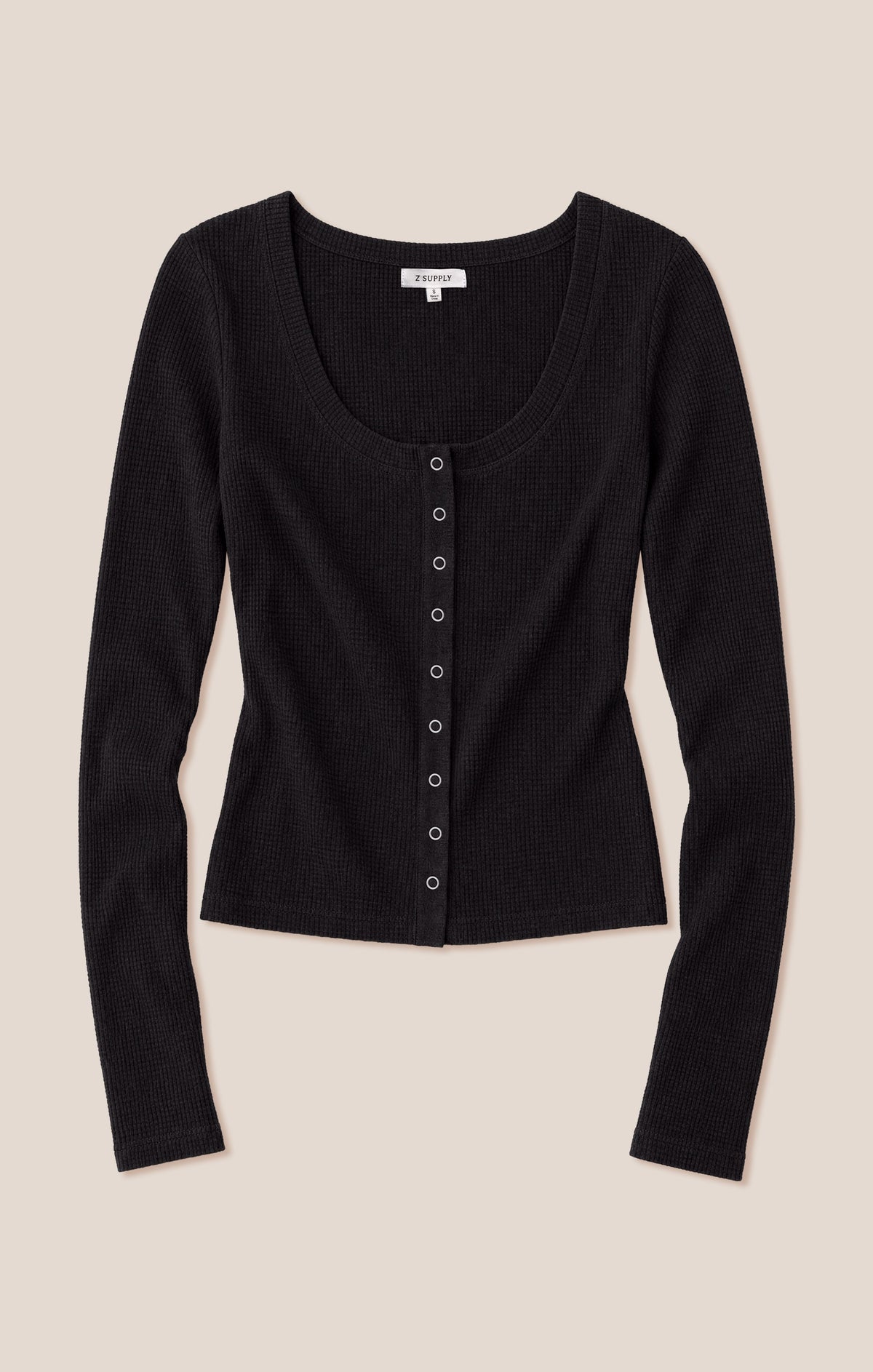 Albany Waffle Snap Front Top