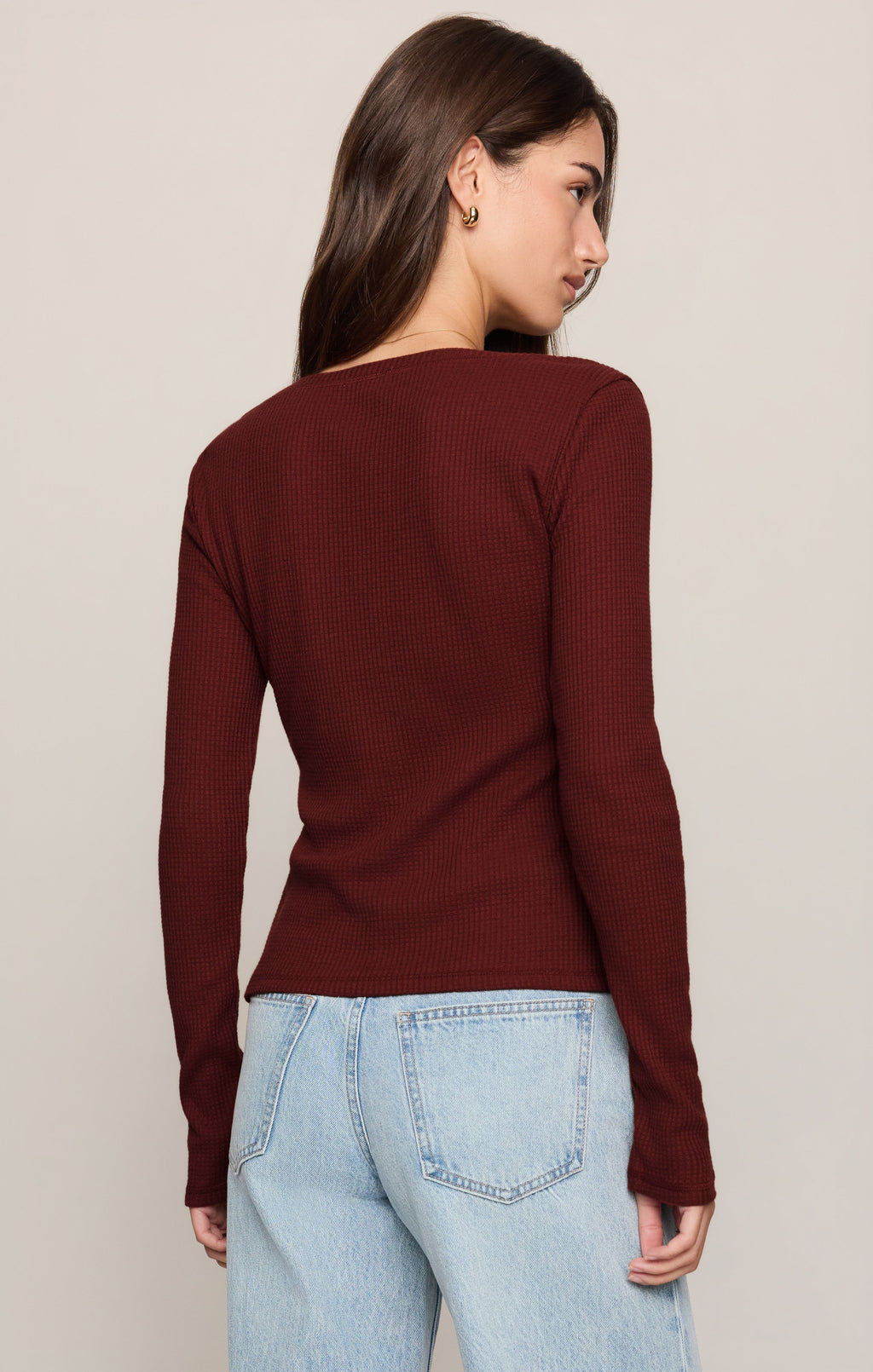 Albany Waffle Snap Front Top