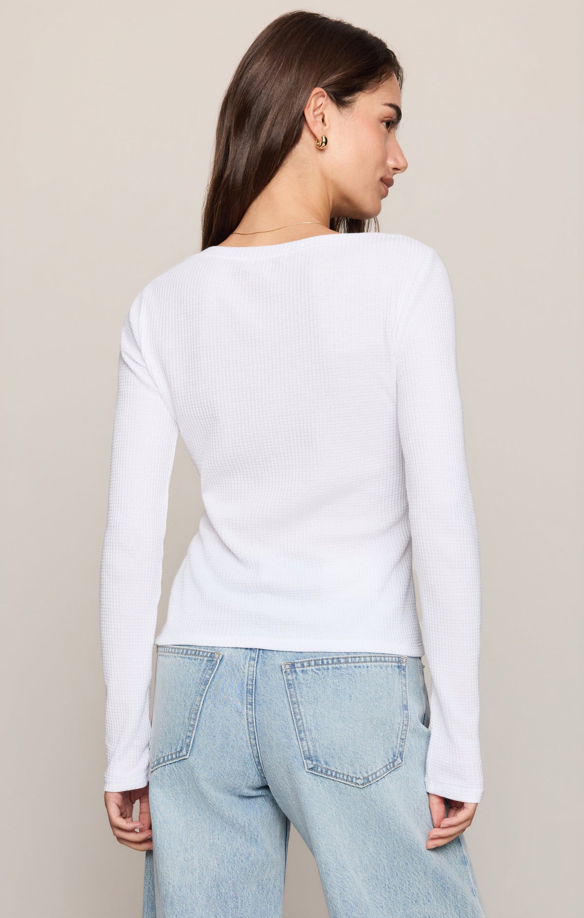 Albany Waffle Snap Front Top