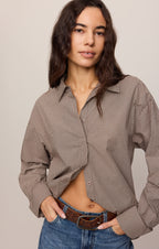 On Duty Gingham Button Up Shirt
