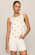 Alice Satin Dot Sleeveless Top