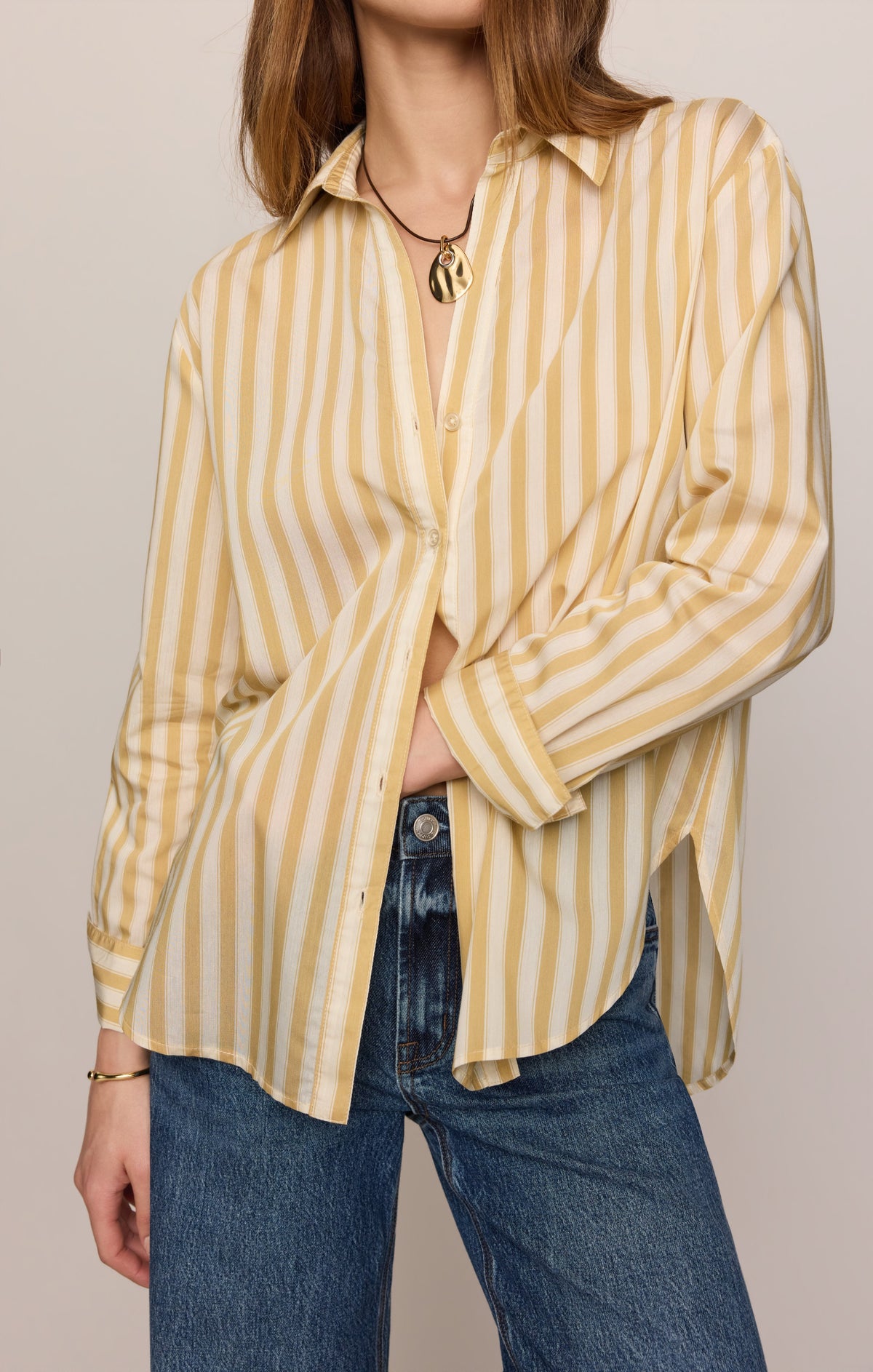 Golden Haven Stripe Button Up