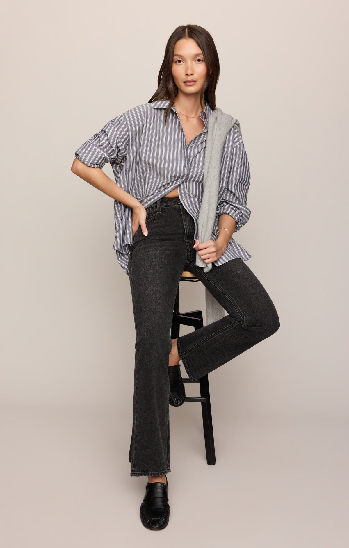 The Gallery Striped Button Up