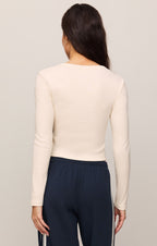 All In Cropped Henley Top