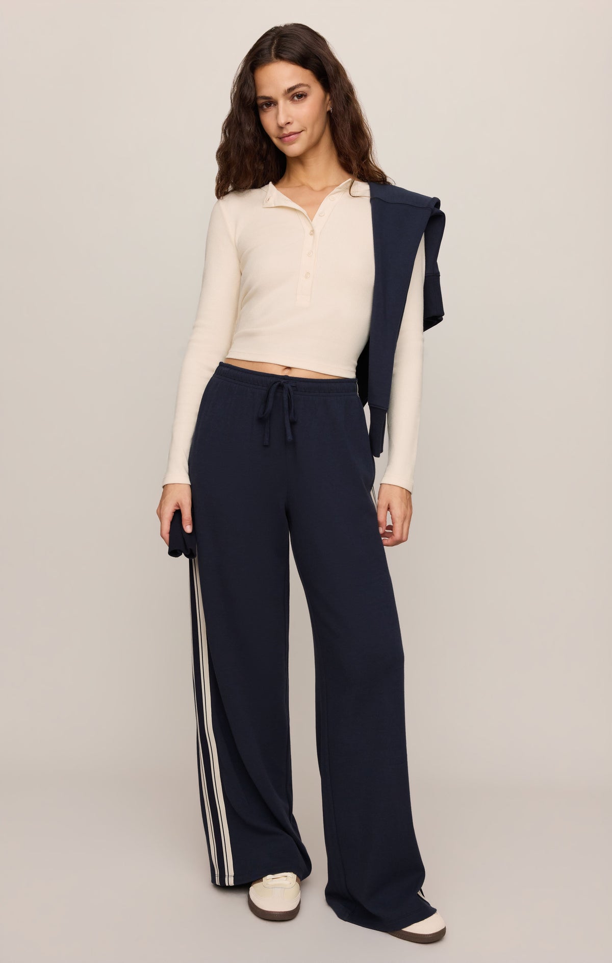 All In Cropped Henley Top
