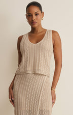 Glimmer Pointelle Tank