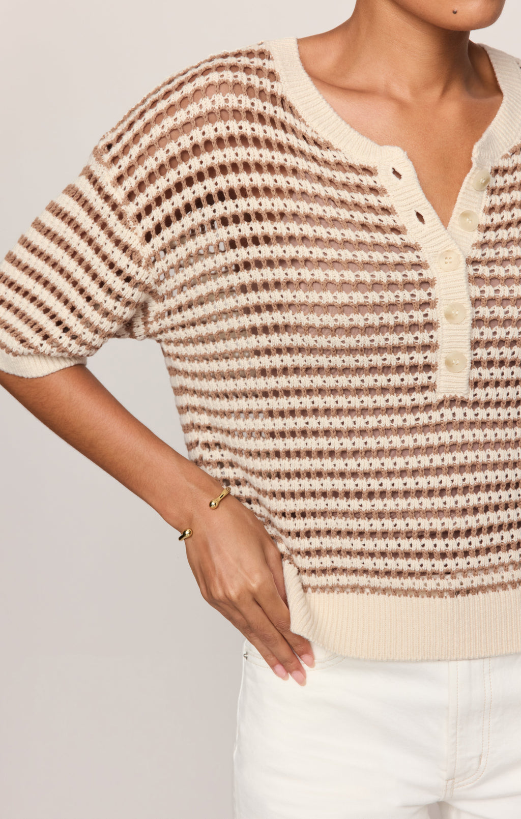 Kylo Striped Crochet Sweater