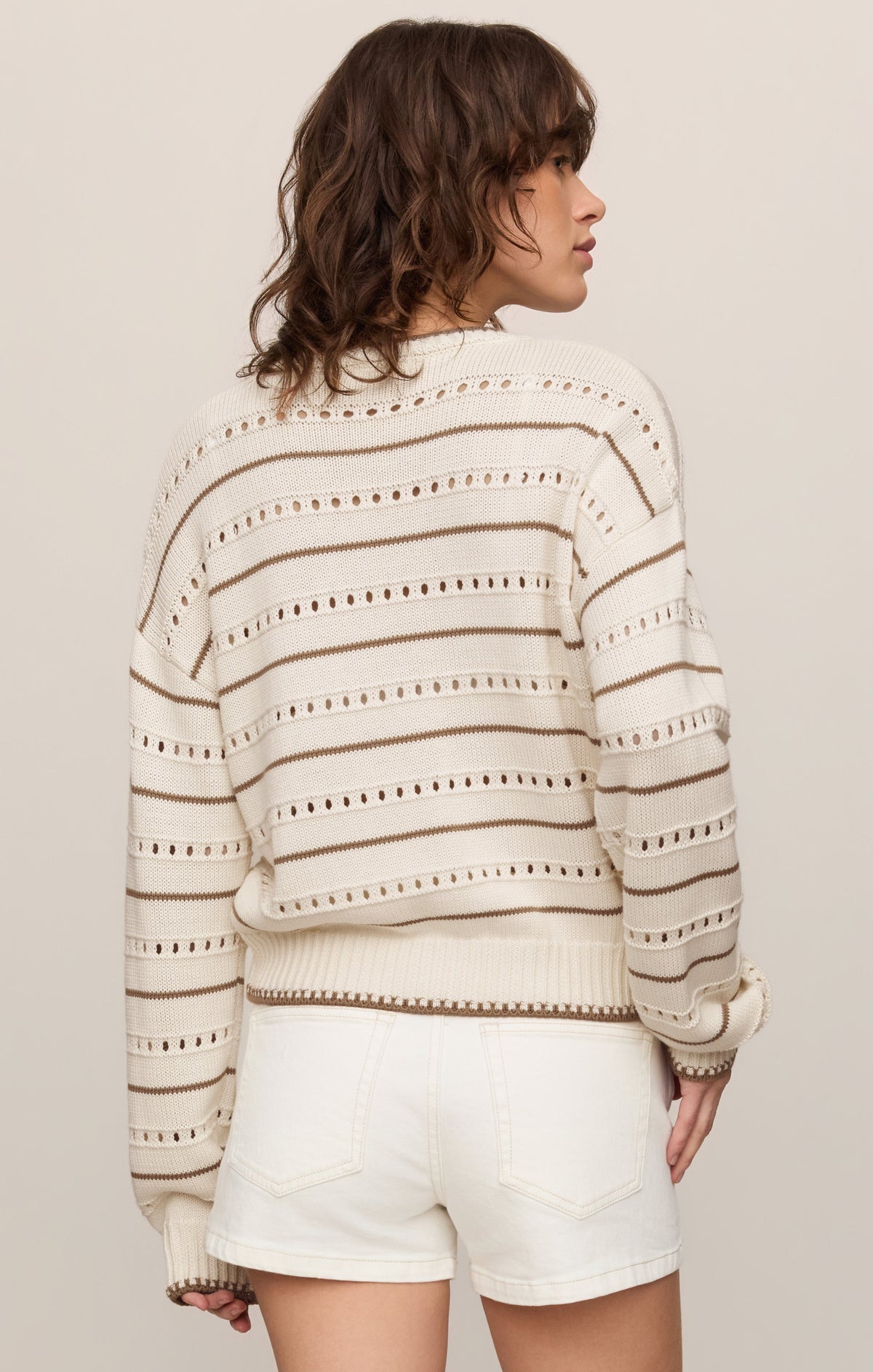 Darby Stripe Pointelle Sweater