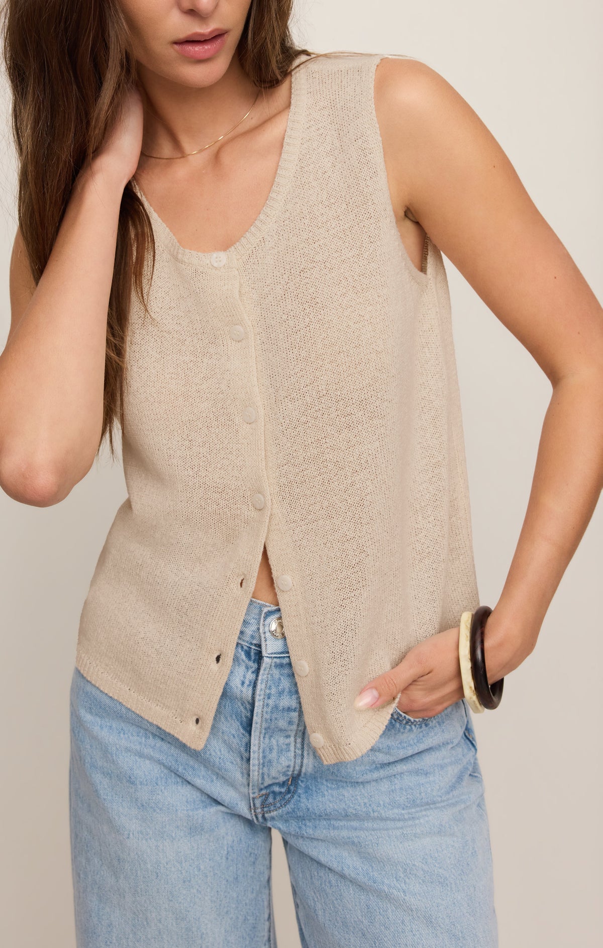 Syd Linen Knit Tank Vest