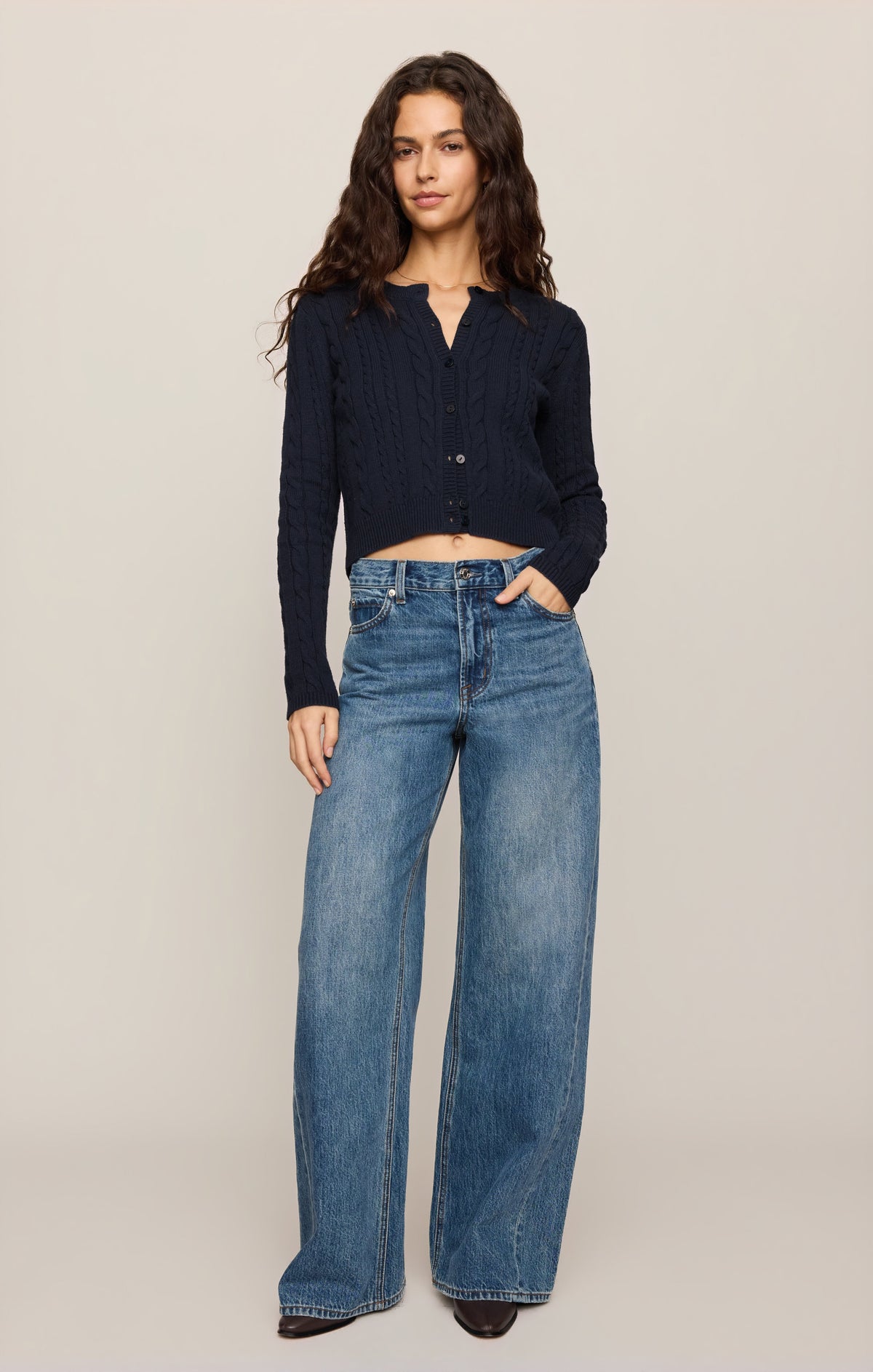 Cera Cable Long Sleeve Cardigan