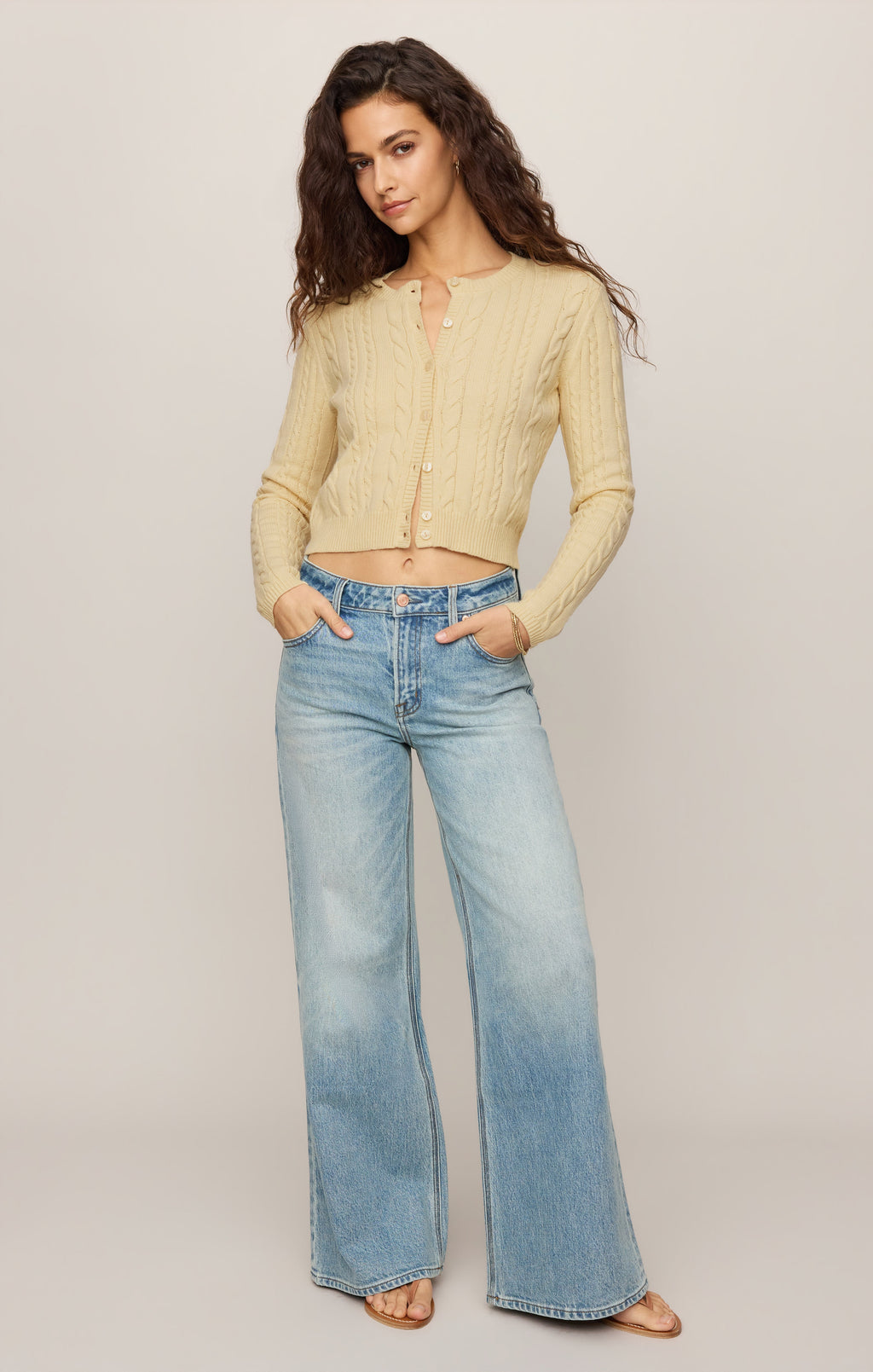 Cera Cable Long Sleeve Cardigan