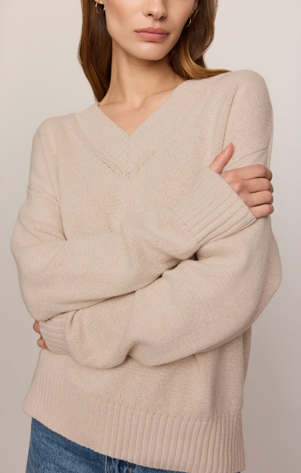 Cloud Spun V-Neck Sweater